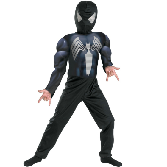 The Amazing Spider-Man Black-Suited Spider-Man Muscle Chest Child Costume 3 The Amazing Spider-Man Black-Suited Spider-Man Muscle Chest Child Costume