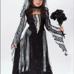 Black Rose Bride Child Costume
