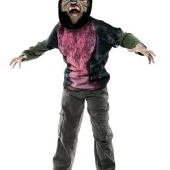 Werewolf Short Sleeve Hoodie Child Costume Large