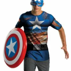 Captain America Mask And T-Shirt Costume Set - Tween
